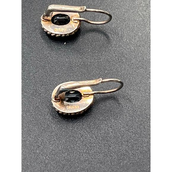 FAS Sterling Silver Blue Topaz 925 Sterling Silver Vintage Drop Earring - Picture 6 of 10